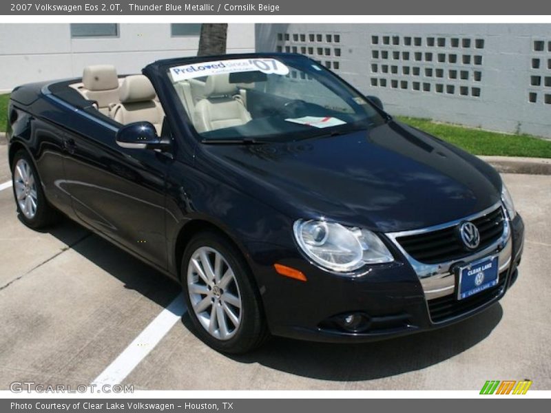 Thunder Blue Metallic / Cornsilk Beige 2007 Volkswagen Eos 2.0T