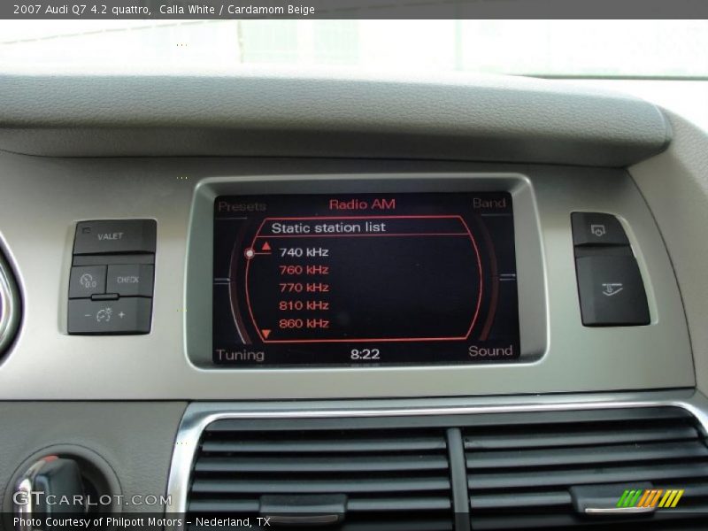 Calla White / Cardamom Beige 2007 Audi Q7 4.2 quattro