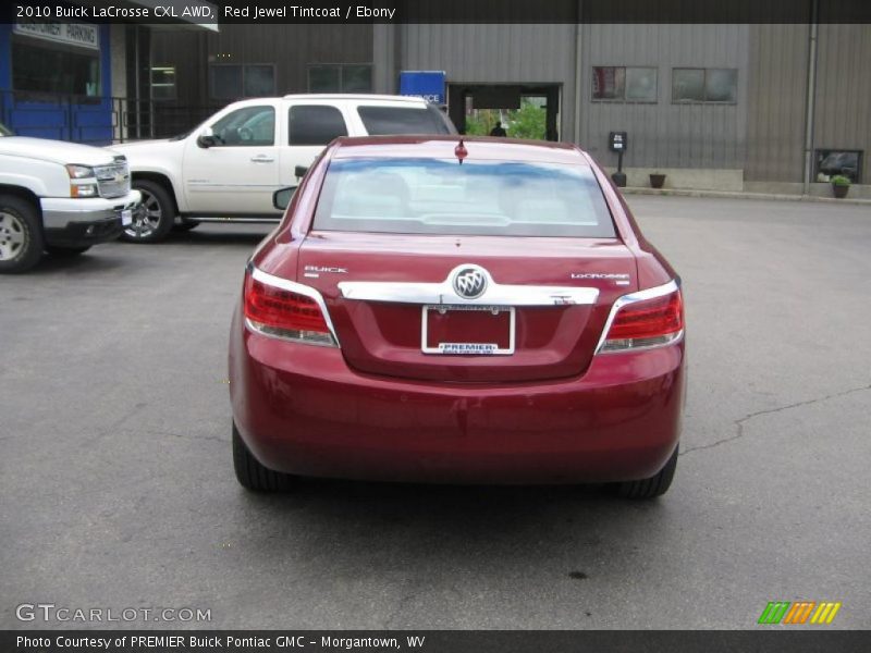 Red Jewel Tintcoat / Ebony 2010 Buick LaCrosse CXL AWD