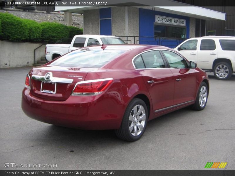 Red Jewel Tintcoat / Ebony 2010 Buick LaCrosse CXL AWD