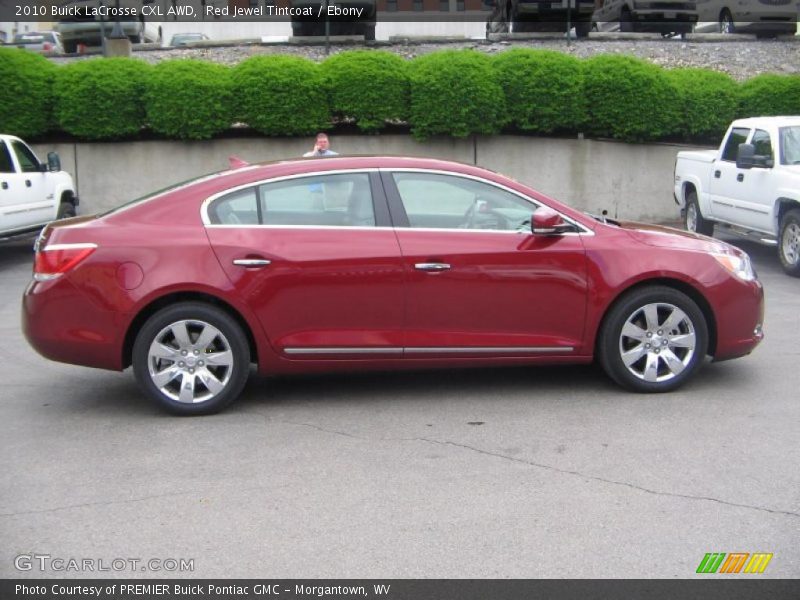 Red Jewel Tintcoat / Ebony 2010 Buick LaCrosse CXL AWD