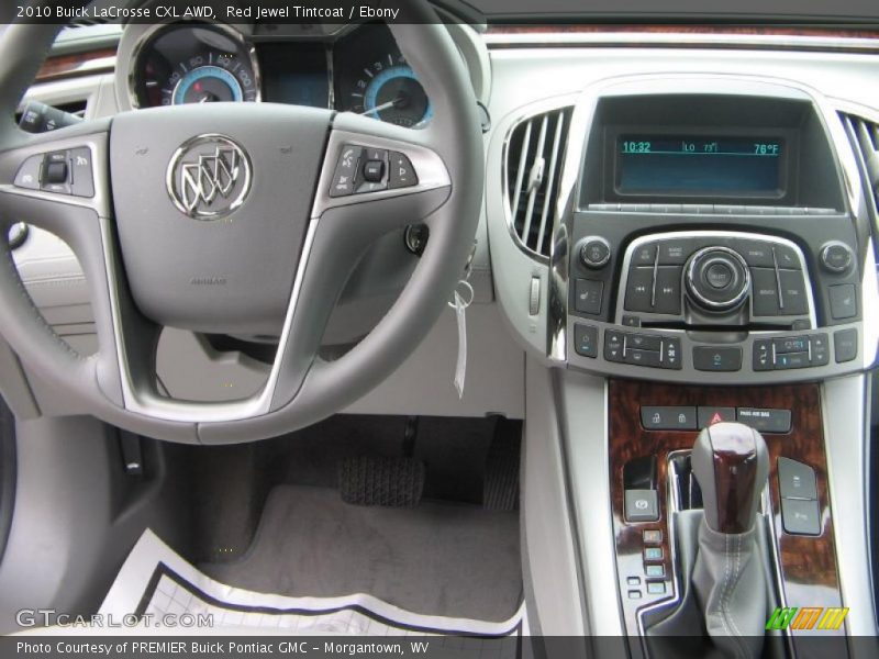 Red Jewel Tintcoat / Ebony 2010 Buick LaCrosse CXL AWD