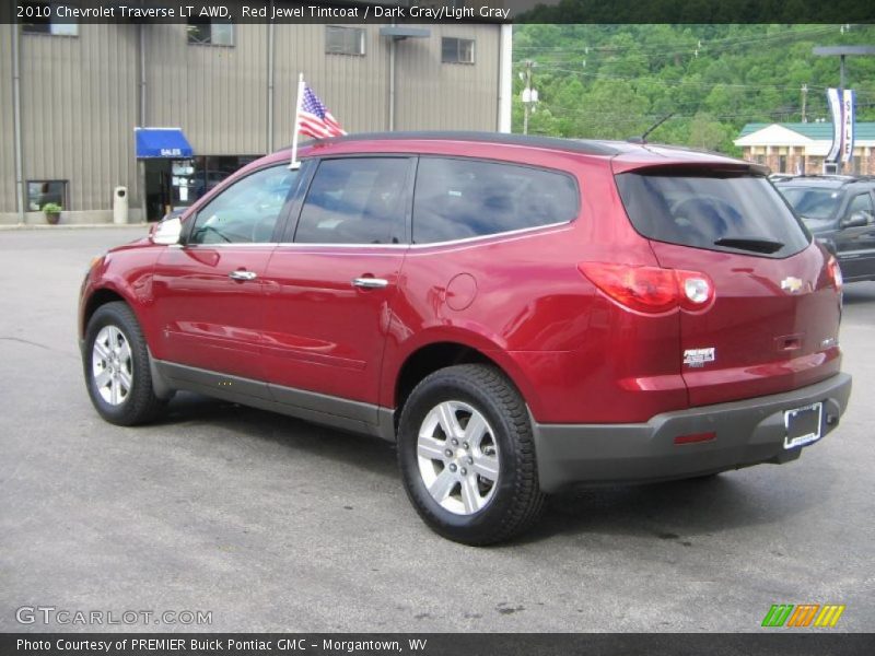 Red Jewel Tintcoat / Dark Gray/Light Gray 2010 Chevrolet Traverse LT AWD