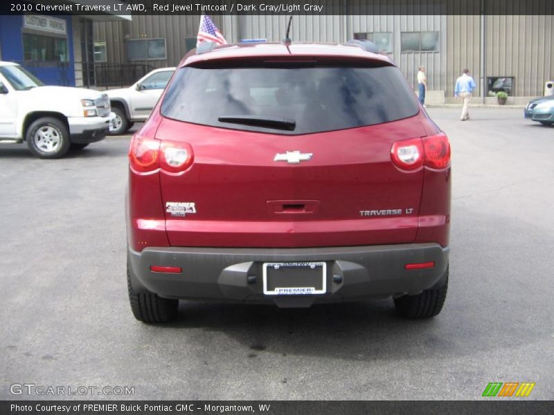 Red Jewel Tintcoat / Dark Gray/Light Gray 2010 Chevrolet Traverse LT AWD