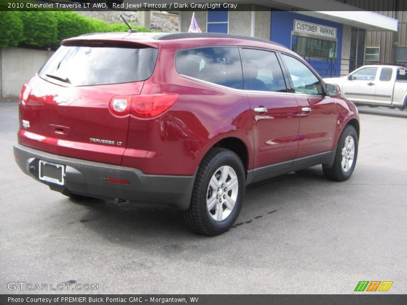 Red Jewel Tintcoat / Dark Gray/Light Gray 2010 Chevrolet Traverse LT AWD