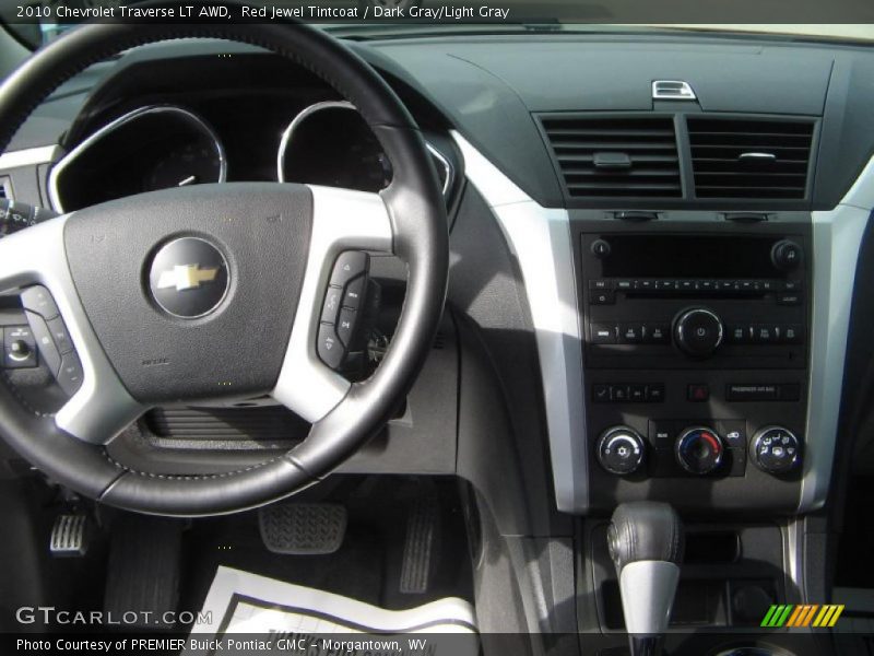 Red Jewel Tintcoat / Dark Gray/Light Gray 2010 Chevrolet Traverse LT AWD