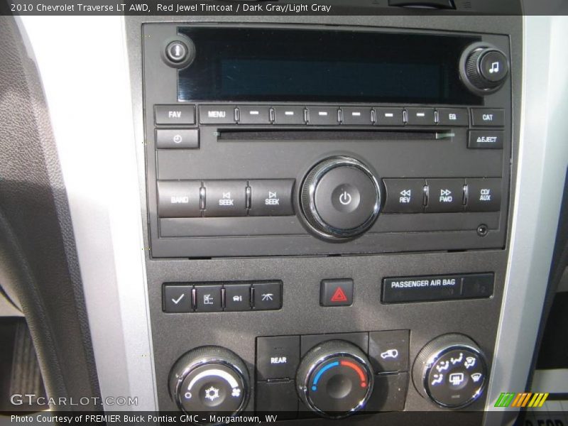 Red Jewel Tintcoat / Dark Gray/Light Gray 2010 Chevrolet Traverse LT AWD