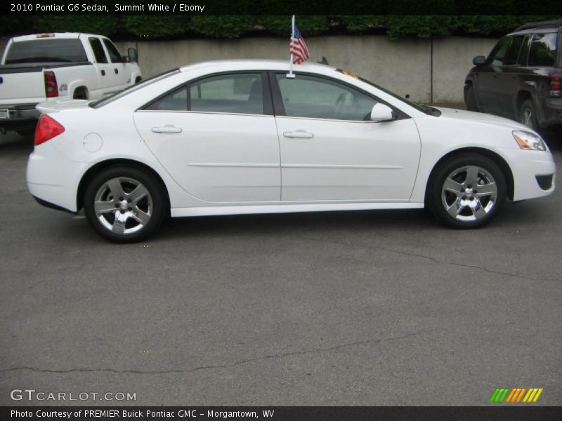 Summit White / Ebony 2010 Pontiac G6 Sedan