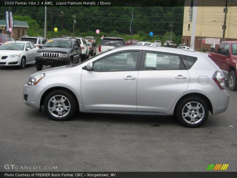 Liquid Platinum Metallic / Ebony 2009 Pontiac Vibe 2.4 AWD