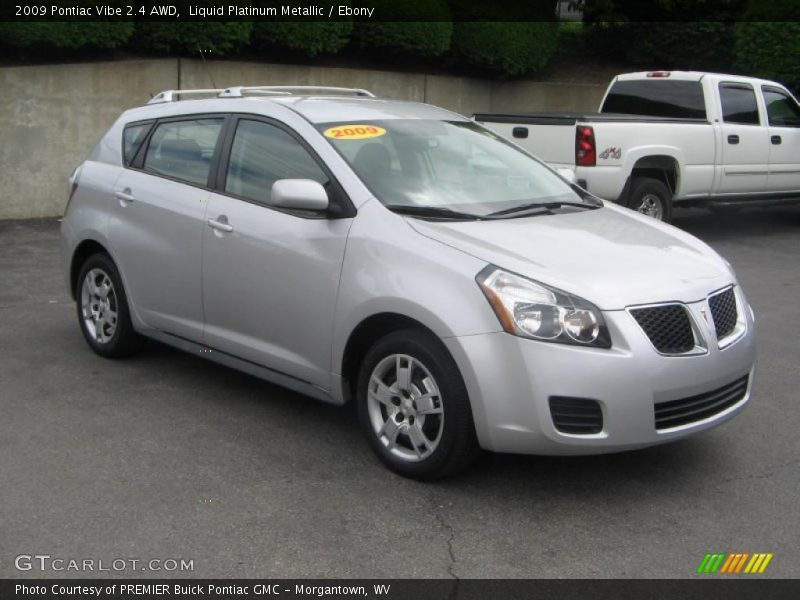 Liquid Platinum Metallic / Ebony 2009 Pontiac Vibe 2.4 AWD