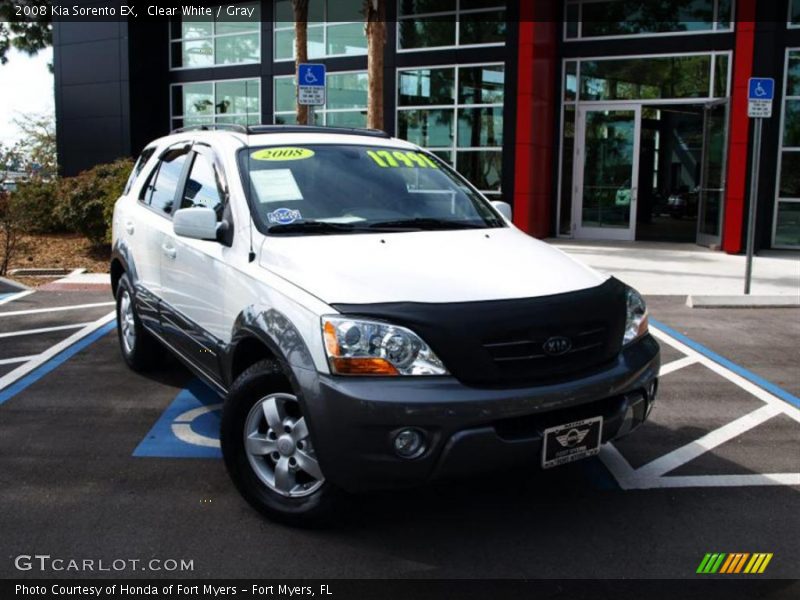 Clear White / Gray 2008 Kia Sorento EX