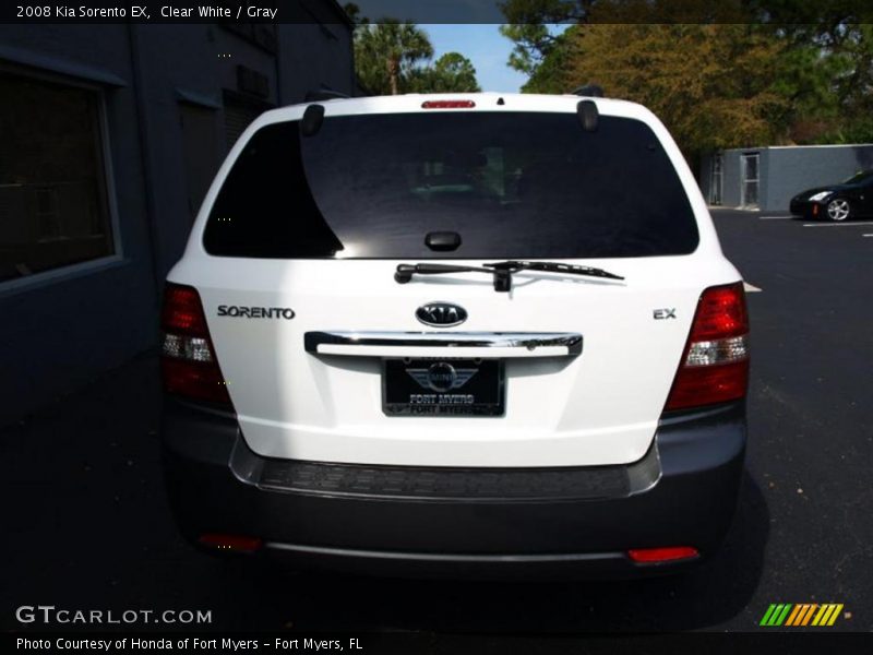 Clear White / Gray 2008 Kia Sorento EX