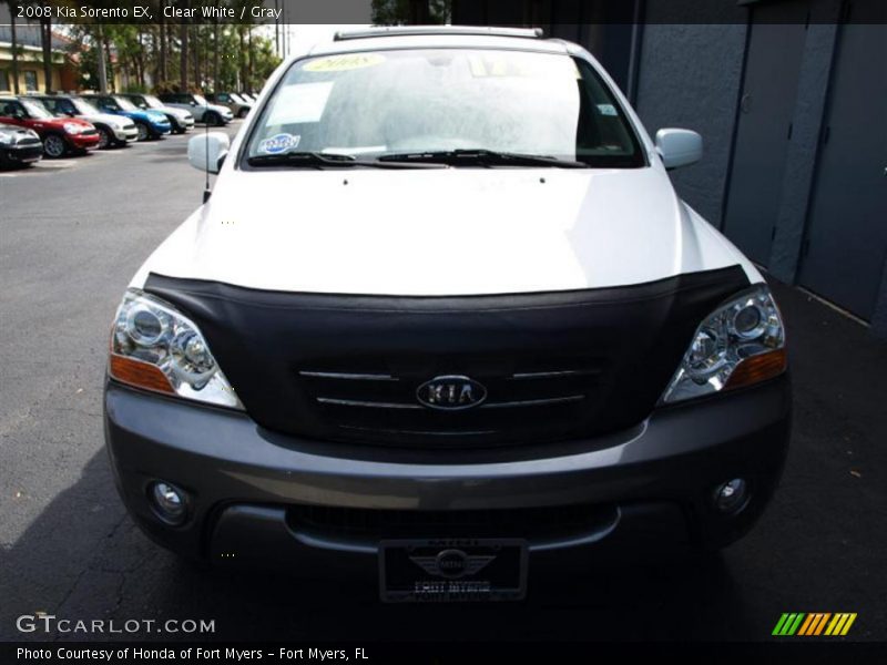 Clear White / Gray 2008 Kia Sorento EX