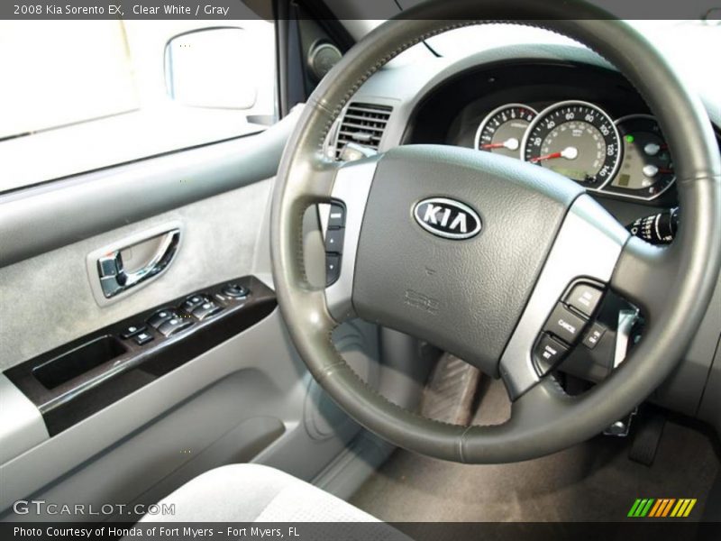 Clear White / Gray 2008 Kia Sorento EX