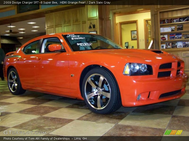 HEMI Orange Pearl / Dark Slate Gray 2009 Dodge Charger SRT-8 Super Bee
