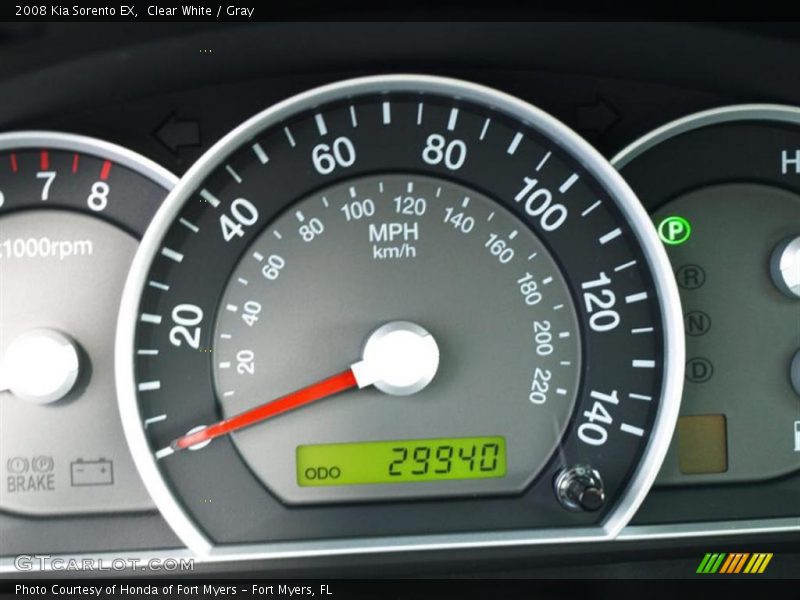 Clear White / Gray 2008 Kia Sorento EX