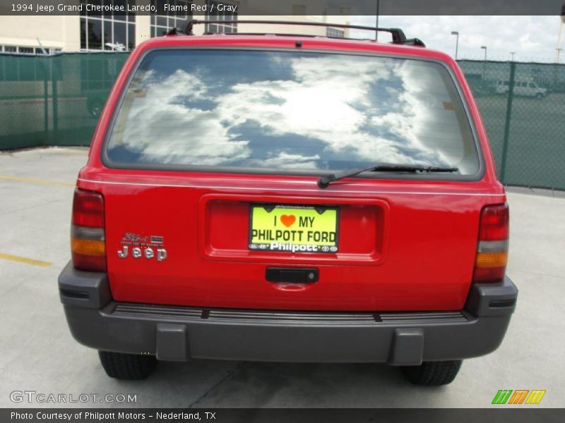 Flame Red / Gray 1994 Jeep Grand Cherokee Laredo