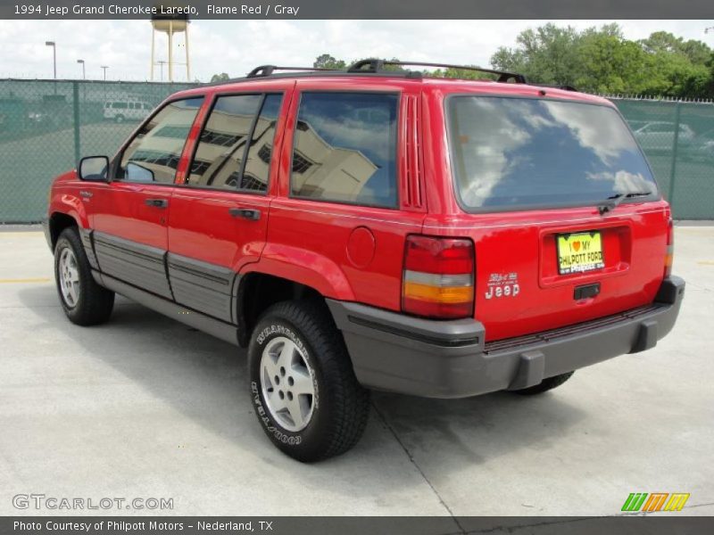 Flame Red / Gray 1994 Jeep Grand Cherokee Laredo