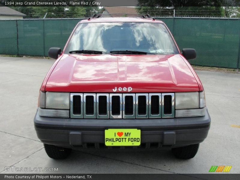 Flame Red / Gray 1994 Jeep Grand Cherokee Laredo