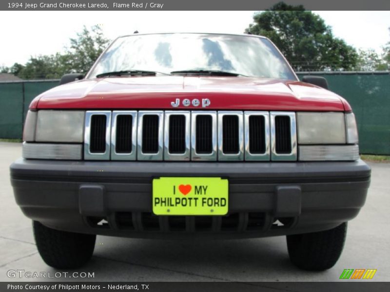 Flame Red / Gray 1994 Jeep Grand Cherokee Laredo