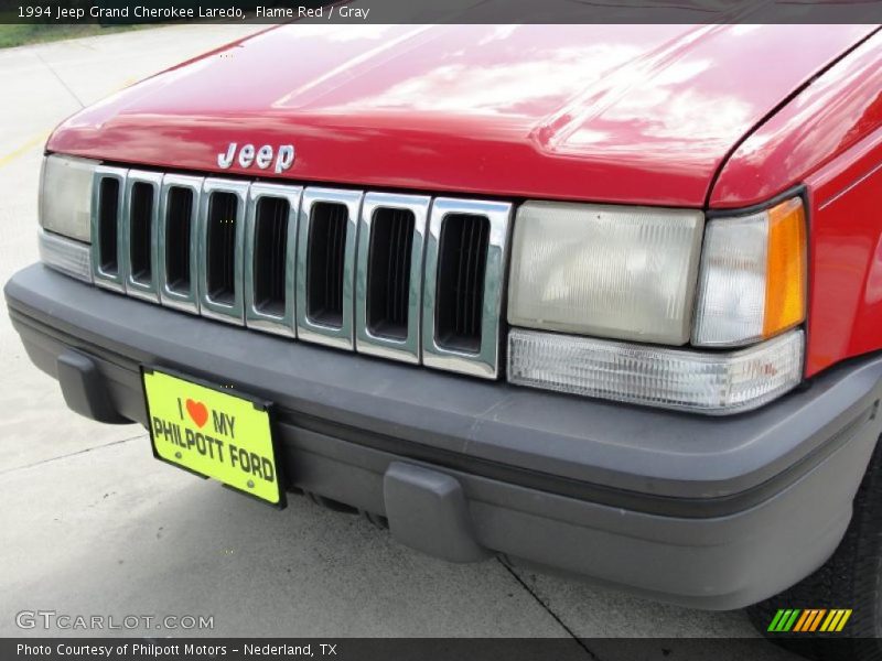Flame Red / Gray 1994 Jeep Grand Cherokee Laredo