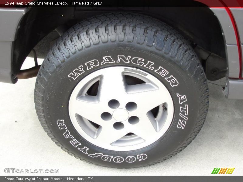 Flame Red / Gray 1994 Jeep Grand Cherokee Laredo