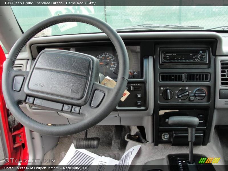 Flame Red / Gray 1994 Jeep Grand Cherokee Laredo