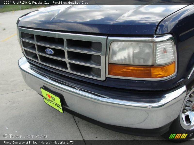 Royal Blue Metallic / Grey 1994 Ford F150 XL Regular Cab