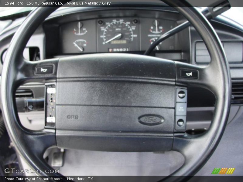 Royal Blue Metallic / Grey 1994 Ford F150 XL Regular Cab