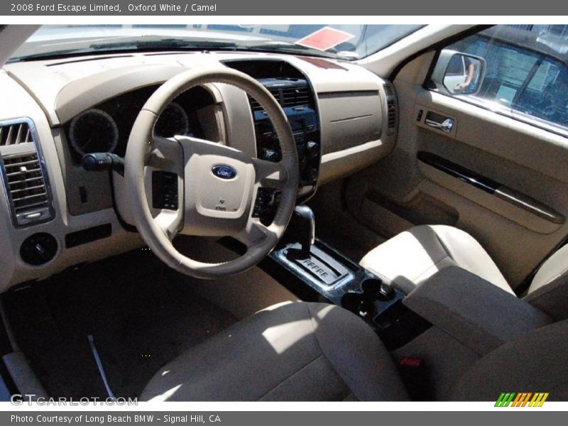 Oxford White / Camel 2008 Ford Escape Limited