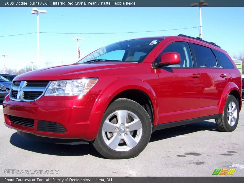 Inferno Red Crystal Pearl / Pastel Pebble Beige 2009 Dodge Journey SXT