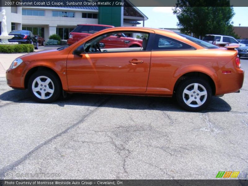 Sunburst Orange Metallic / Gray 2007 Chevrolet Cobalt LS Coupe