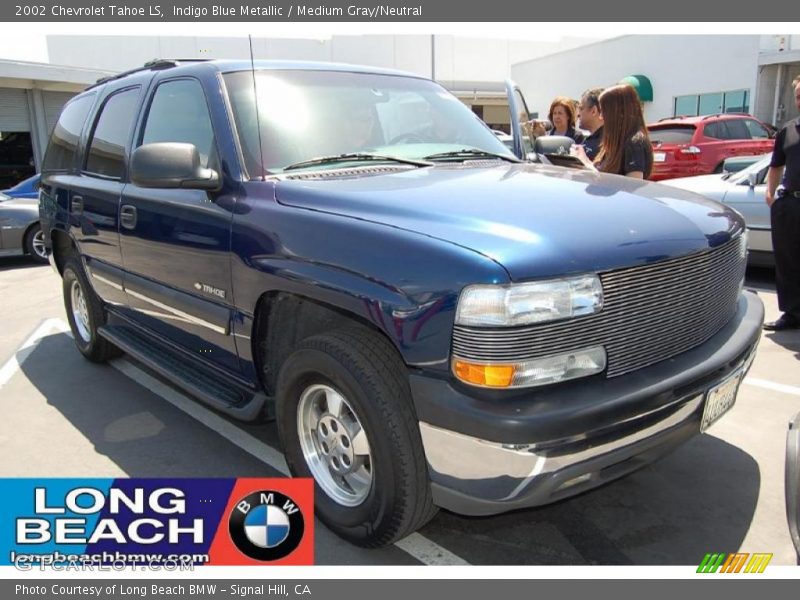 Indigo Blue Metallic / Medium Gray/Neutral 2002 Chevrolet Tahoe LS