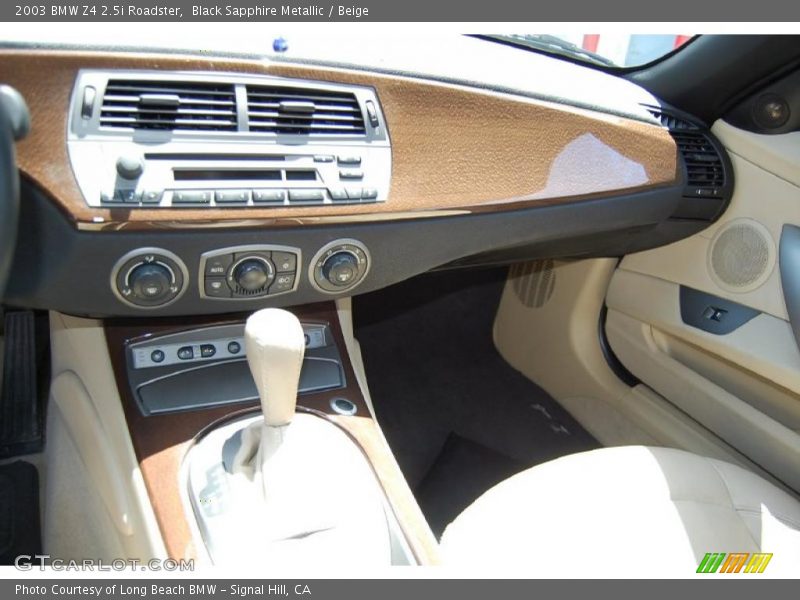 Black Sapphire Metallic / Beige 2003 BMW Z4 2.5i Roadster