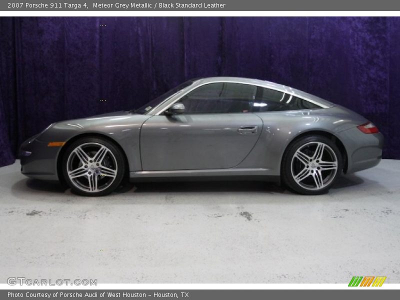 Meteor Grey Metallic / Black Standard Leather 2007 Porsche 911 Targa 4