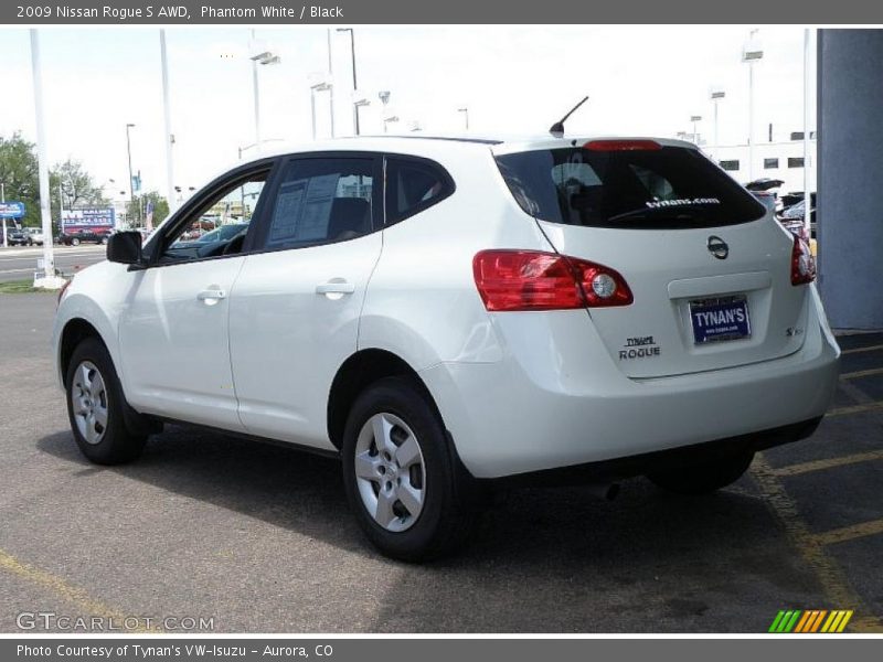 Phantom White / Black 2009 Nissan Rogue S AWD