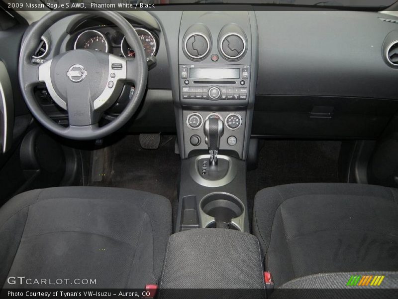 Phantom White / Black 2009 Nissan Rogue S AWD