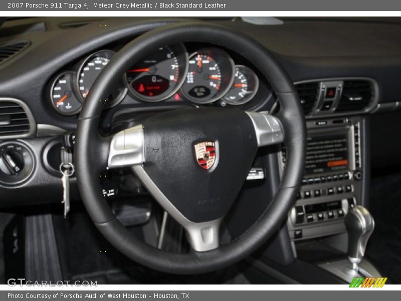 Meteor Grey Metallic / Black Standard Leather 2007 Porsche 911 Targa 4