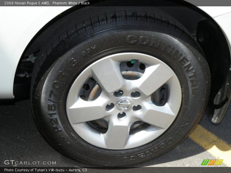 Phantom White / Black 2009 Nissan Rogue S AWD