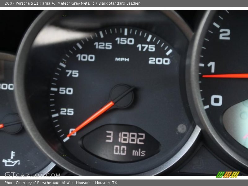 Meteor Grey Metallic / Black Standard Leather 2007 Porsche 911 Targa 4