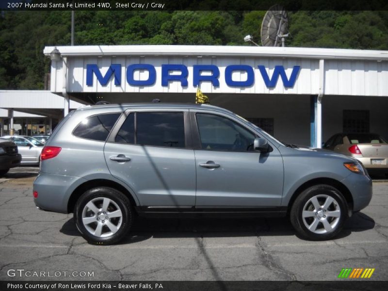 Steel Gray / Gray 2007 Hyundai Santa Fe Limited 4WD