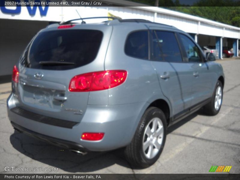 Steel Gray / Gray 2007 Hyundai Santa Fe Limited 4WD