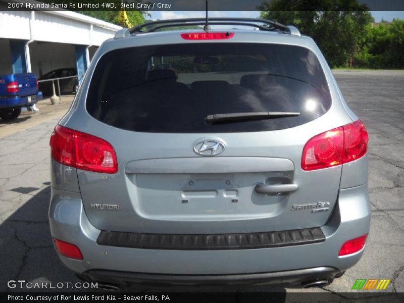 Steel Gray / Gray 2007 Hyundai Santa Fe Limited 4WD