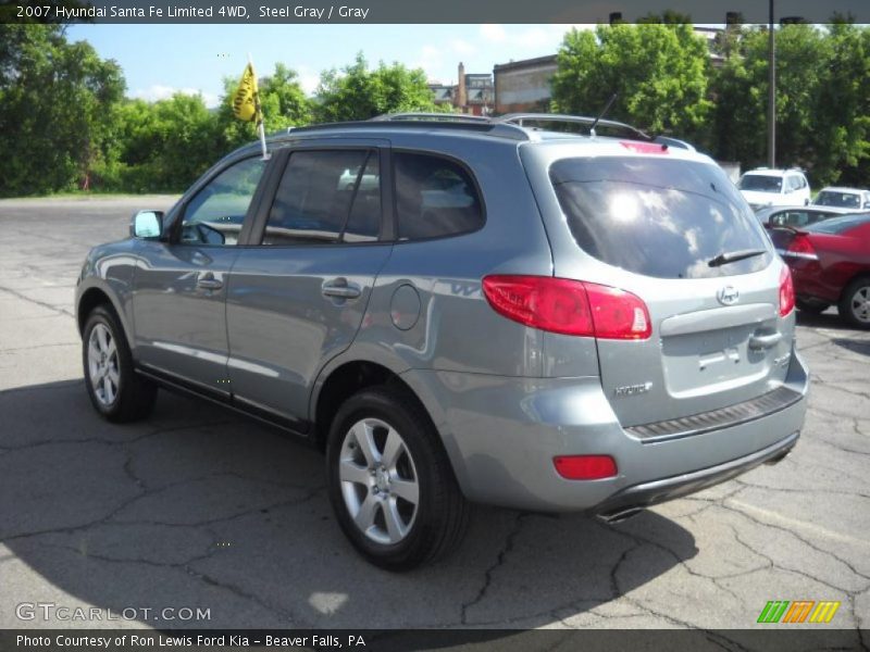 Steel Gray / Gray 2007 Hyundai Santa Fe Limited 4WD
