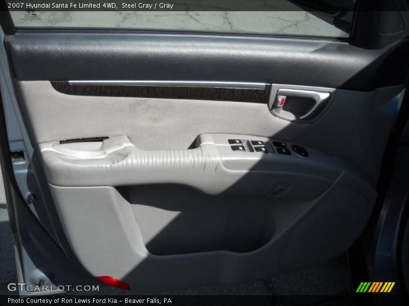 Steel Gray / Gray 2007 Hyundai Santa Fe Limited 4WD