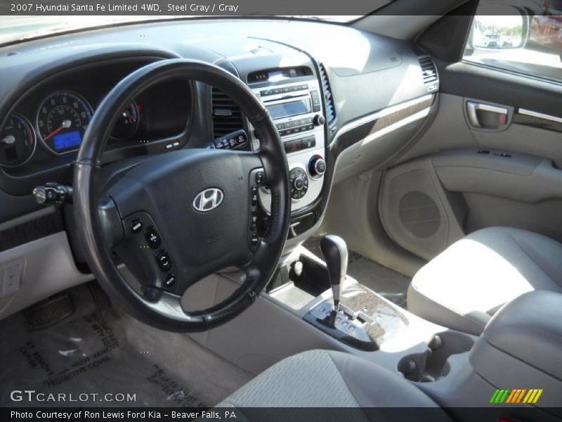 Steel Gray / Gray 2007 Hyundai Santa Fe Limited 4WD