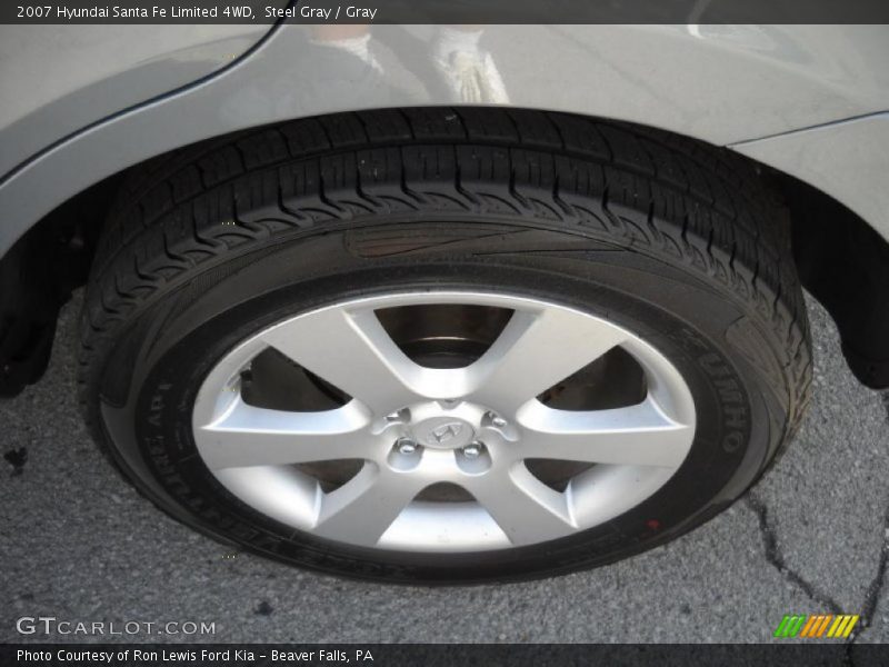 Steel Gray / Gray 2007 Hyundai Santa Fe Limited 4WD