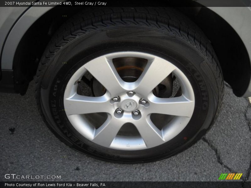 Steel Gray / Gray 2007 Hyundai Santa Fe Limited 4WD