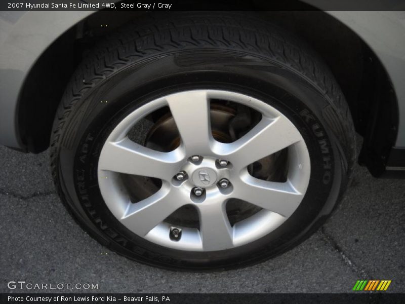 Steel Gray / Gray 2007 Hyundai Santa Fe Limited 4WD