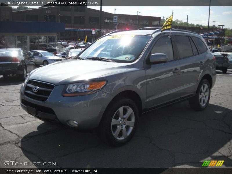 Steel Gray / Gray 2007 Hyundai Santa Fe Limited 4WD